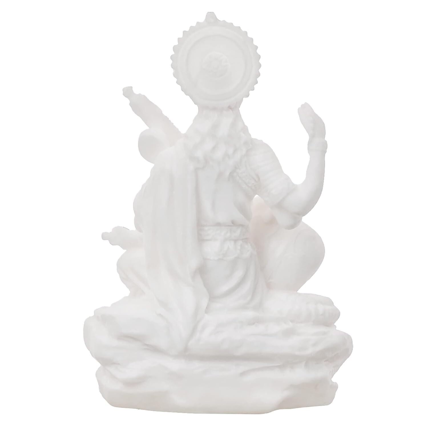 eCraftIndia White Polyresin Goddess Saraswati Statue - Distacart