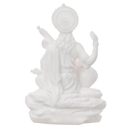 eCraftIndia White Polyresin Goddess Saraswati Statue - Distacart