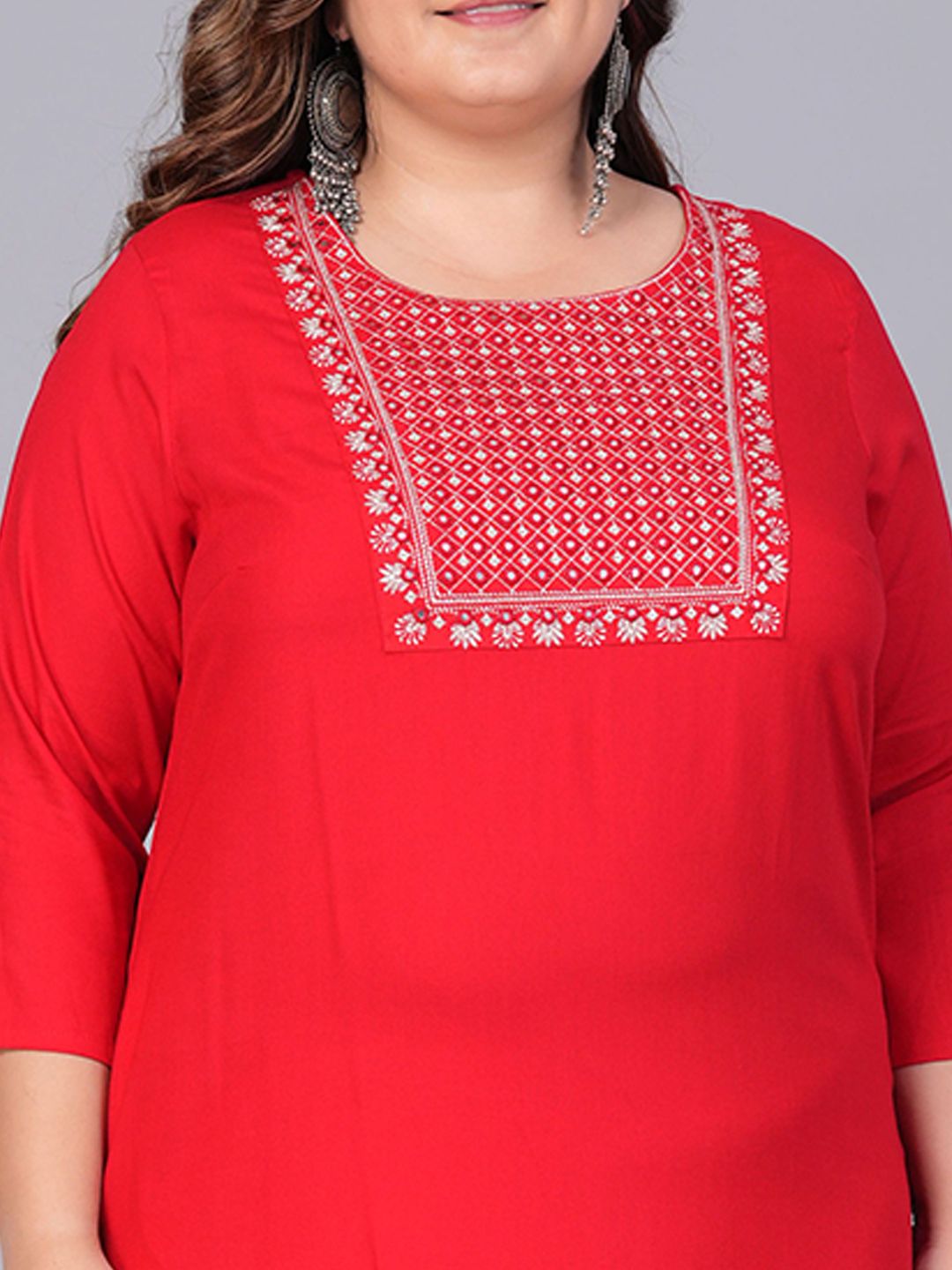 Sztori Women Yoke Design Thread Work Kurta - Distacart