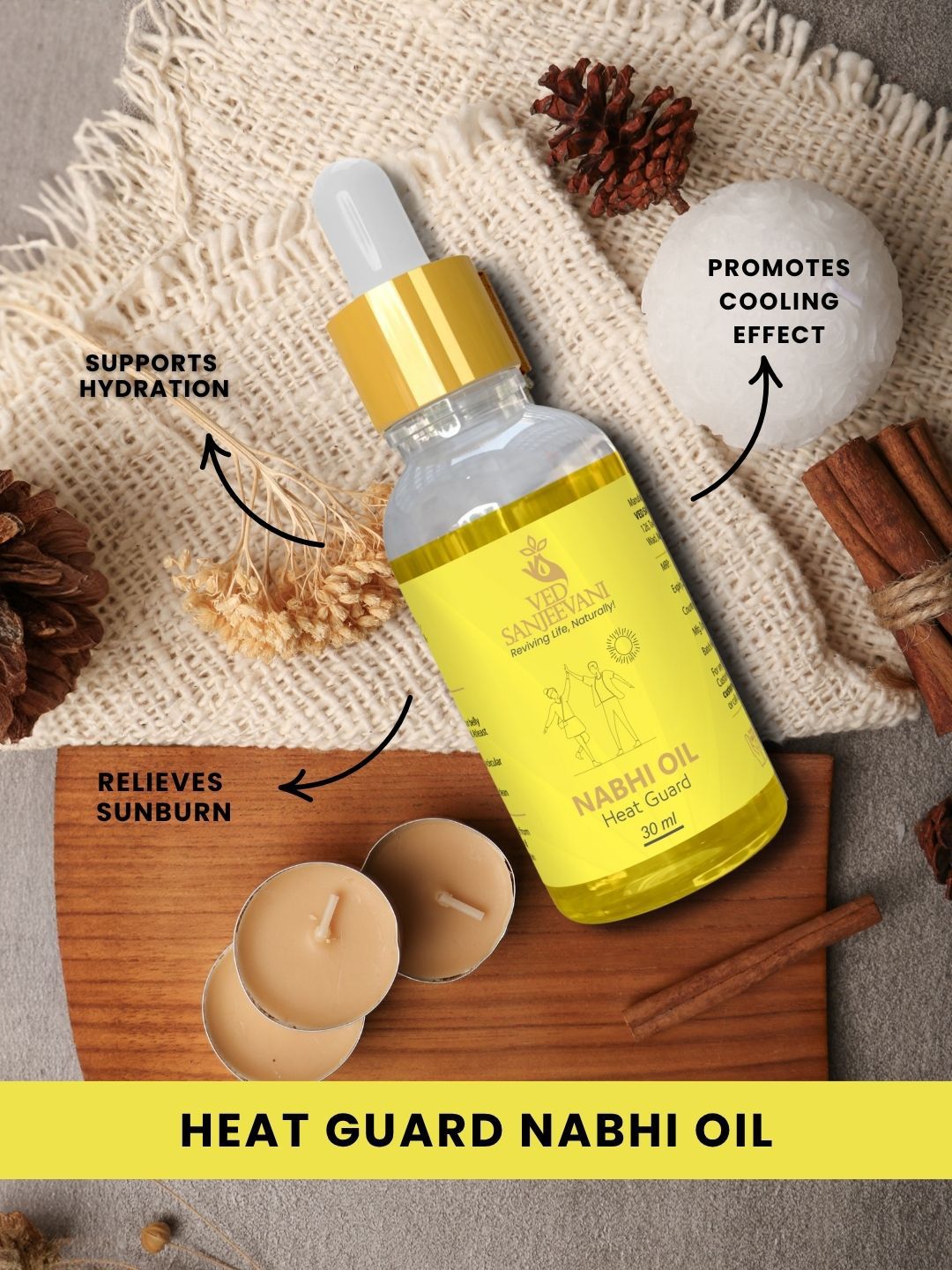 Ved Sanjeevani Heat Guard Nabhi Oil - Dista