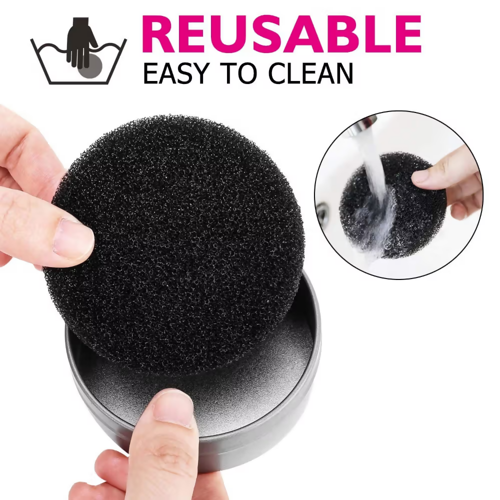 Bronson Professional Makeup Brush Cleaner Sponge Tin Quick Cleaning - Dista