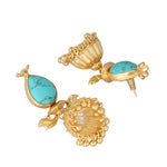 Thumbnail for Nuyug 22K Gold Plated Turquoise Grace Earrings