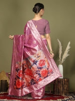 Thumbnail for Astita Linen Cotton Pink Saree
