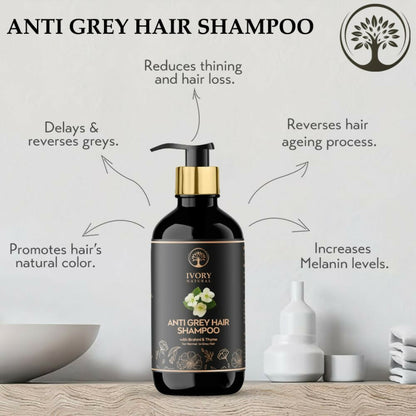 Ivory Natural Grey Hair Shampoo For Nature-Inspired Grey Coverage And Revitalization - Distacart