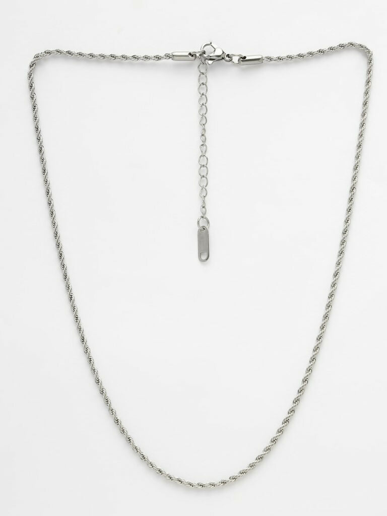 NVR Women's Silver-Toned German Silver Oxidised Chain - Distacart