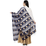 Thumbnail for A R Silk payal Gold Print Fancy Dupatta Color Navy Dupatta or Chunni