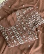 Thumbnail for KC Peach Pakistani Straight Suit For Women Chiffon - Dista