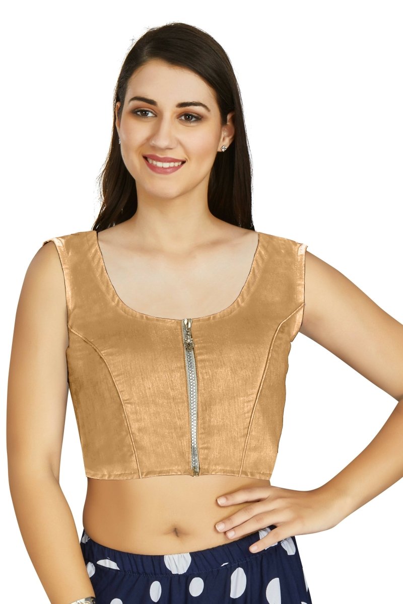 Aastha Fashion Women's Beige Art Silk Designer Traditional Readymade Blouse - Distacart
