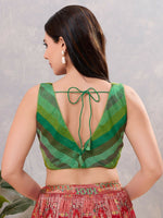 Thumbnail for Joban Fashion Women Silk Green-Multi Stitched Blouse - Distacart