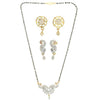 AanyaCentric Gold Plated Mangalsutra with Pendant, 2 Pair Earrings - Distacart