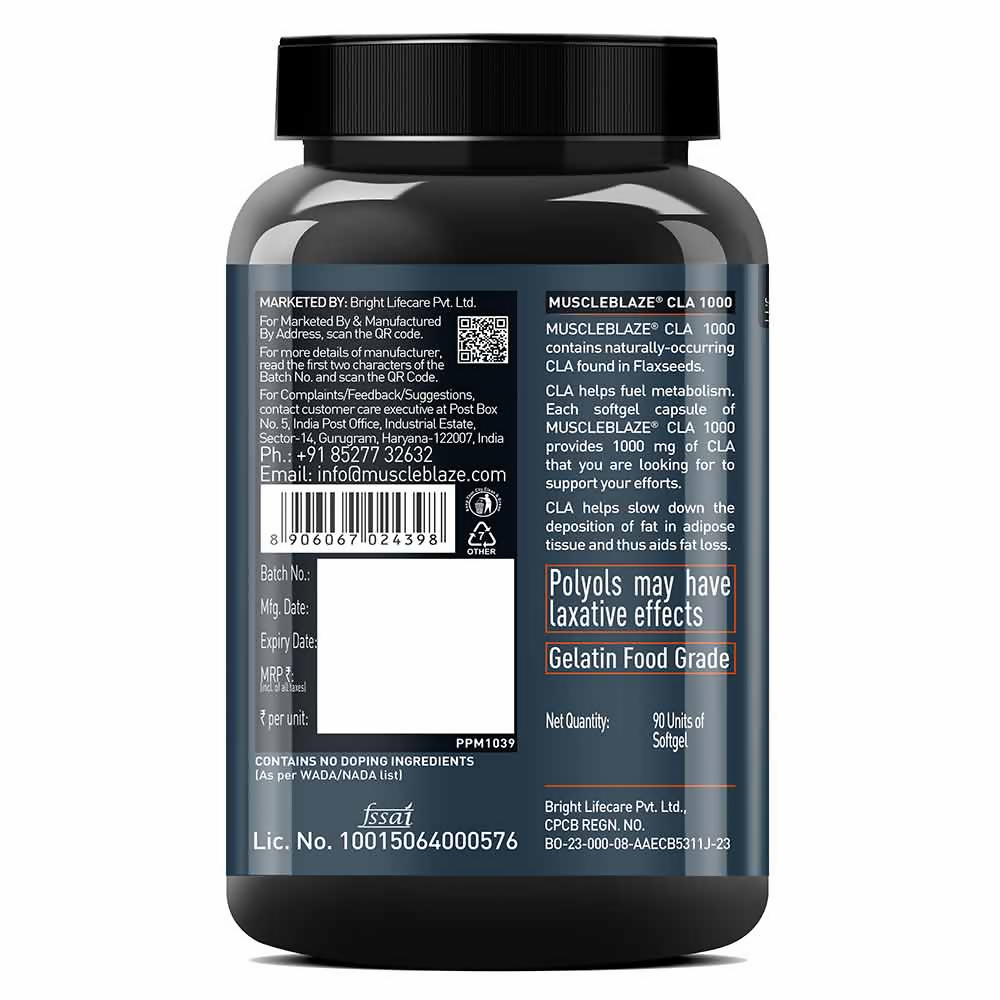 MuscleBlaze CLA 1000 Fat Burner Supplement
