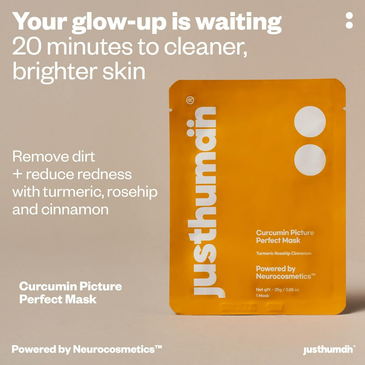 JustHuman Curcumin Picture Perfect Face Mask - Distacart