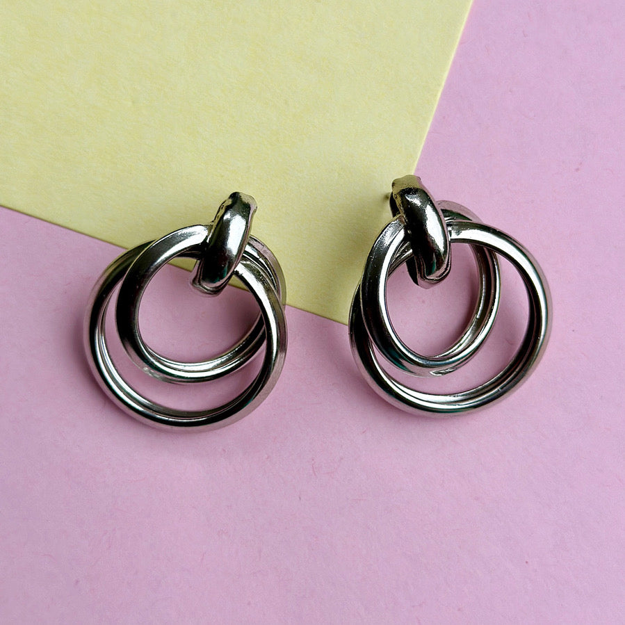Silver Loop Earrings By House of Ree - Distacart