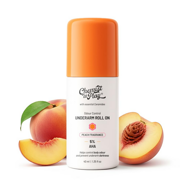Chemist At Play UnderArm Roll-On with 5% AHA (Peach Fragrance) - Distacart