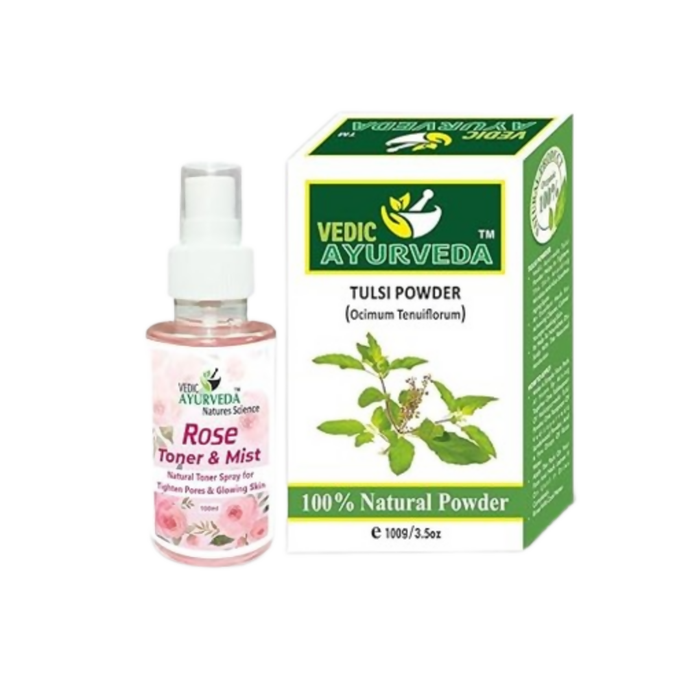 VedicAyurveda Tulsi Powder with Rose Water - Dista