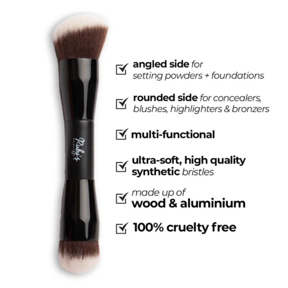 Ruby's Organics Dual Ended Makeup Brush - Distacart
