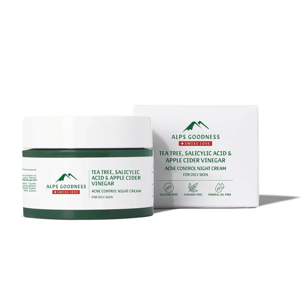 Alps Goodness Tea Tree, Salicylic Acid & Apple Cider Vinegar Acne Control Night Cream - Distacart