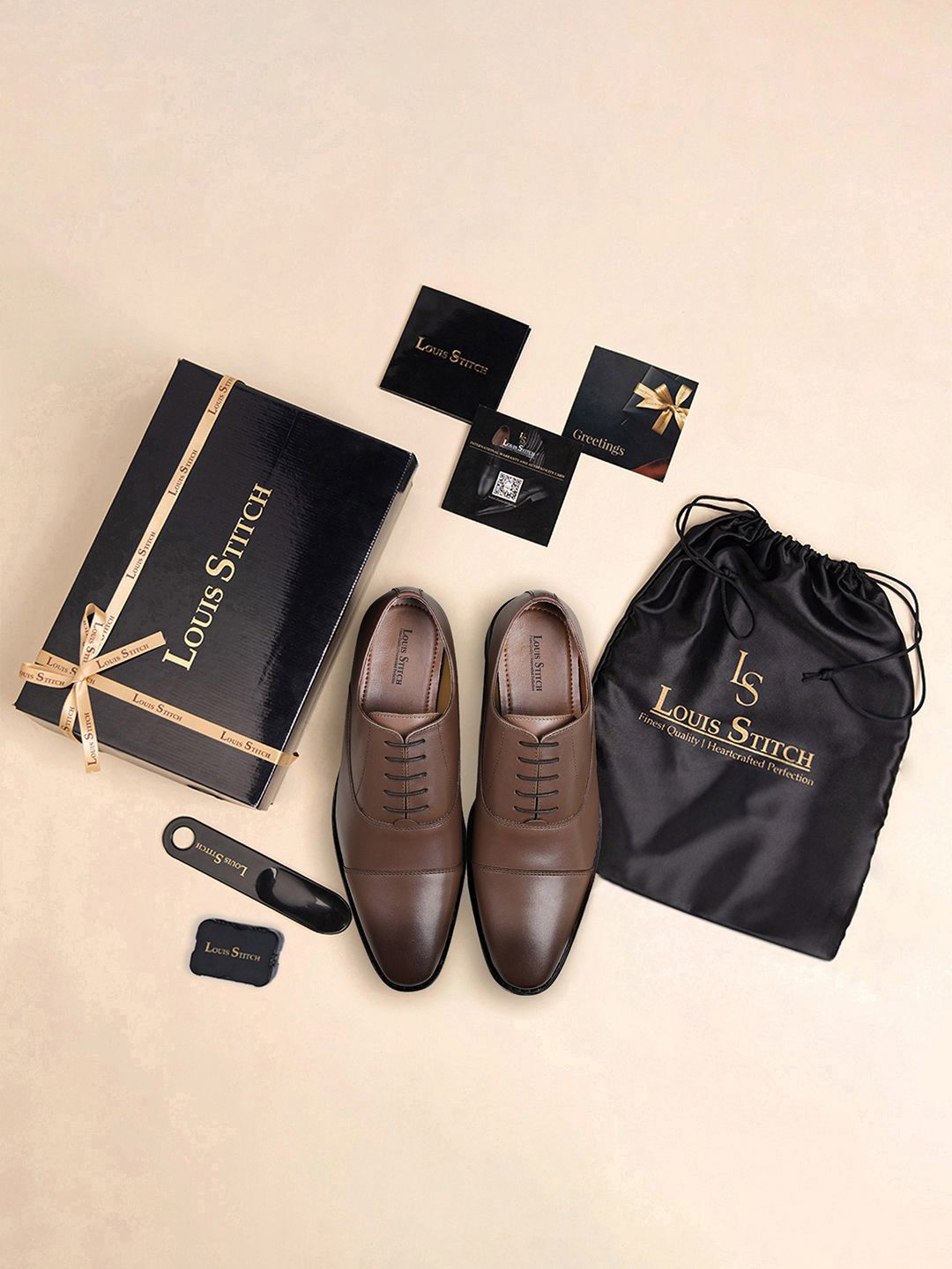 LOUIS STITCH Men Premium Egyptian Crust Leather Formal Derbys