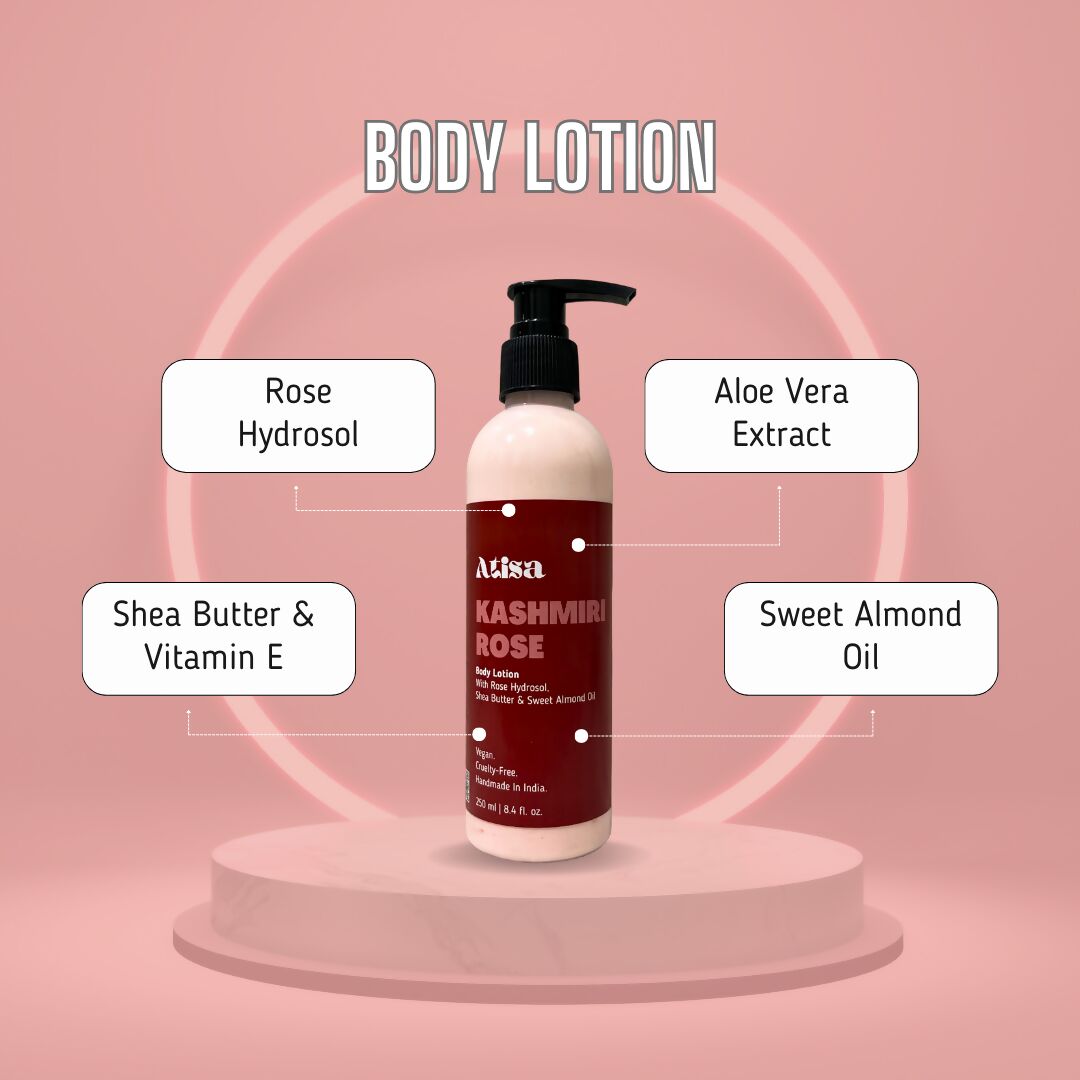 Atisa Kashmiri Rose Body Lotion - Distacart