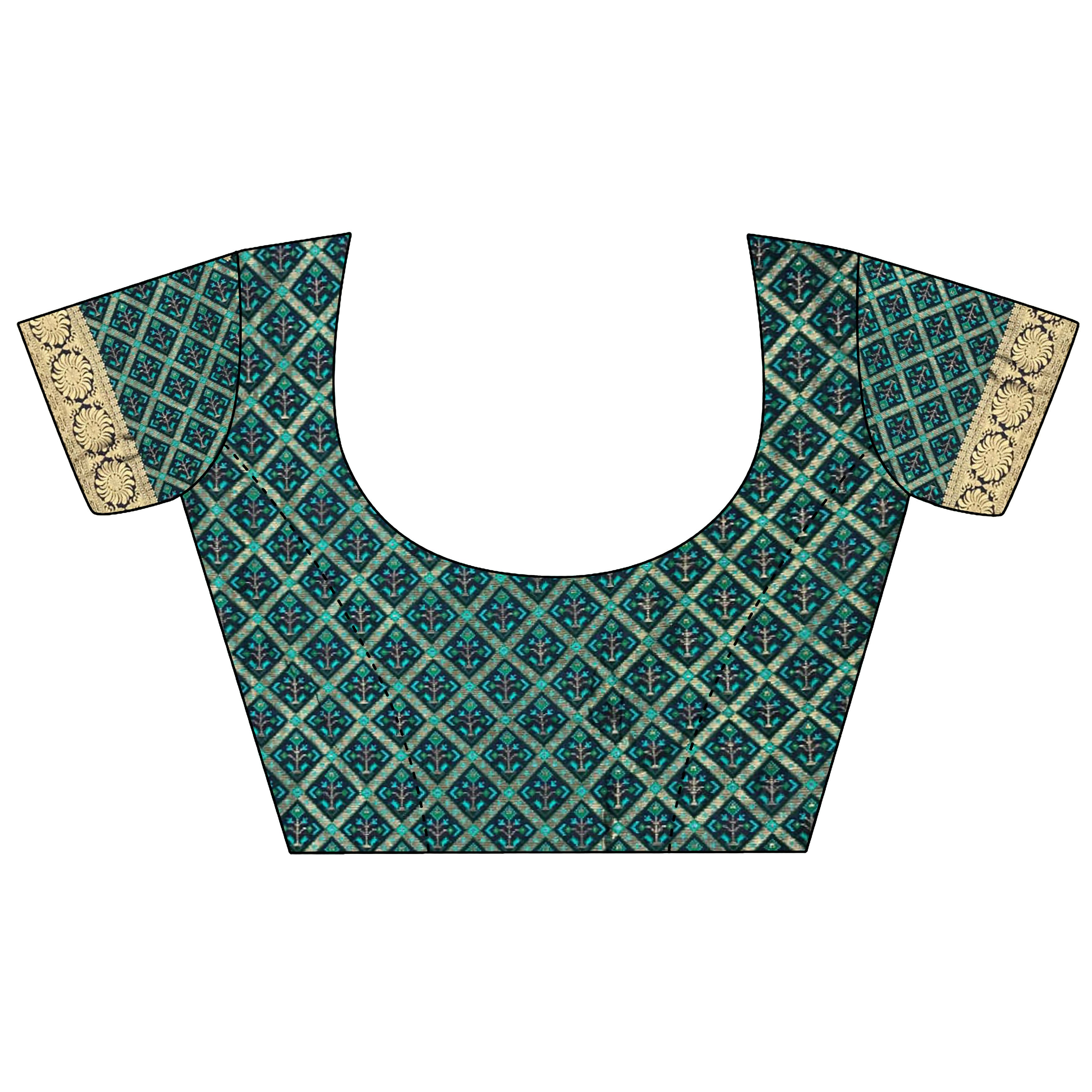 Joban Fashion Grey Banarasi Cotton Silk Woven Saree