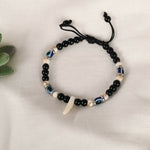 Thumbnail for NVR Women & Men Black Evil Eye Rakhi With Roli Chawal - Distacart