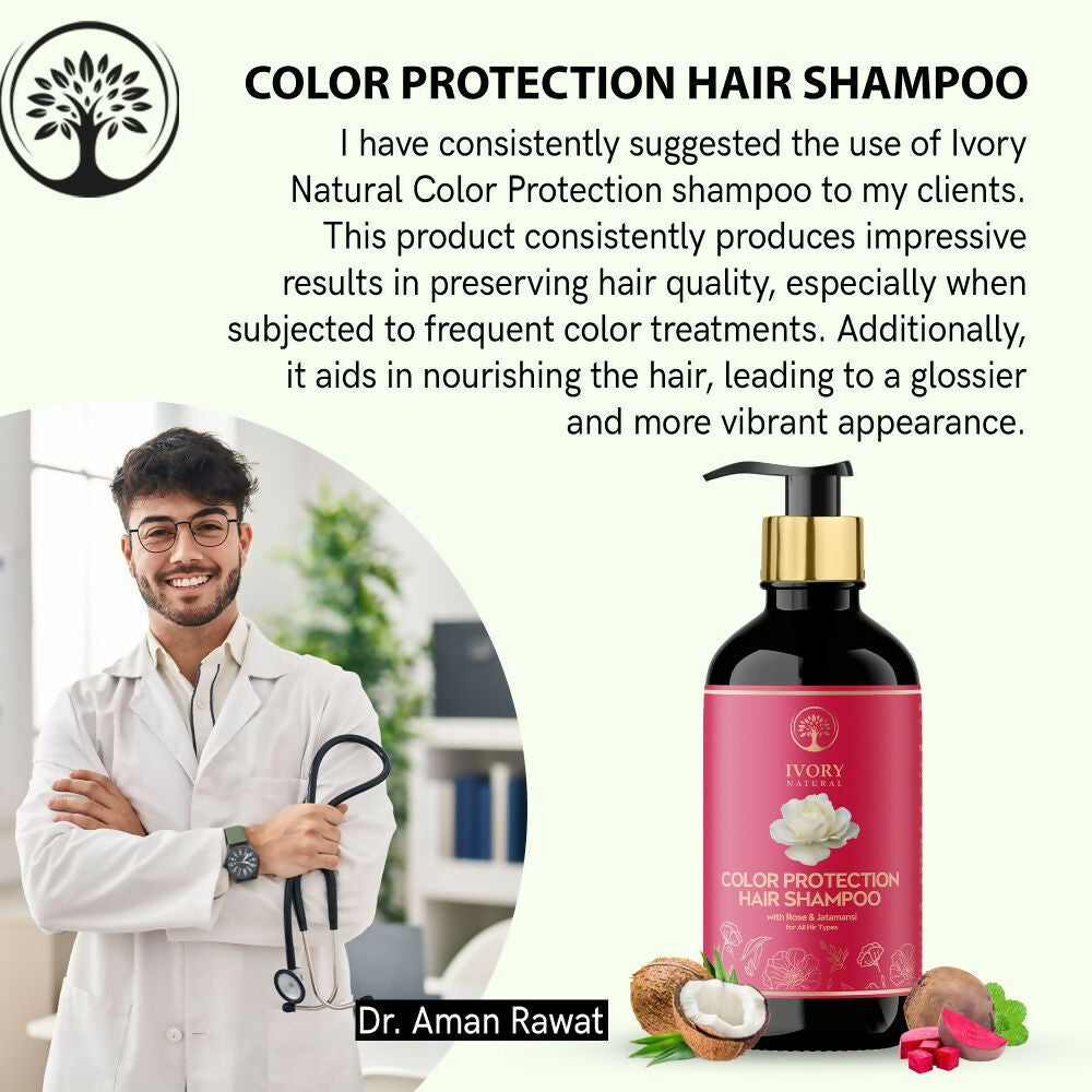 Ivory Natural Color Protection Hair Shampoo - Natural Solution For Coloured Hair - Distacart
