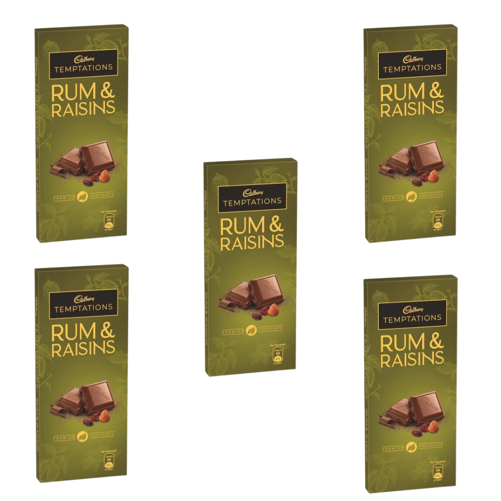 Cadbury Temptation Rum and Raisin Chocolate, 70 g