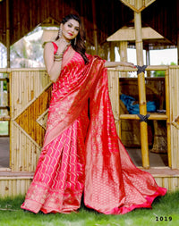 Thumbnail for Partywear Designer Tameta Banarasi Silk Fancy Saree - Starwalk - Distacart