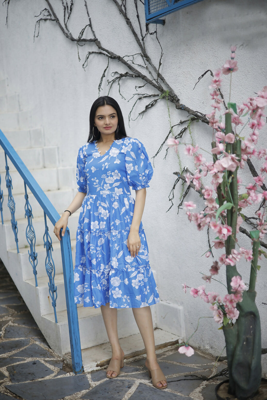 Aayaa Designer Printed One Piece Dress - Multi Color - Distacart