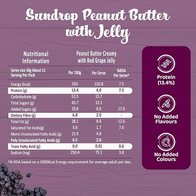 Sundrop Peanut Butter With Grape Jelly - Dista