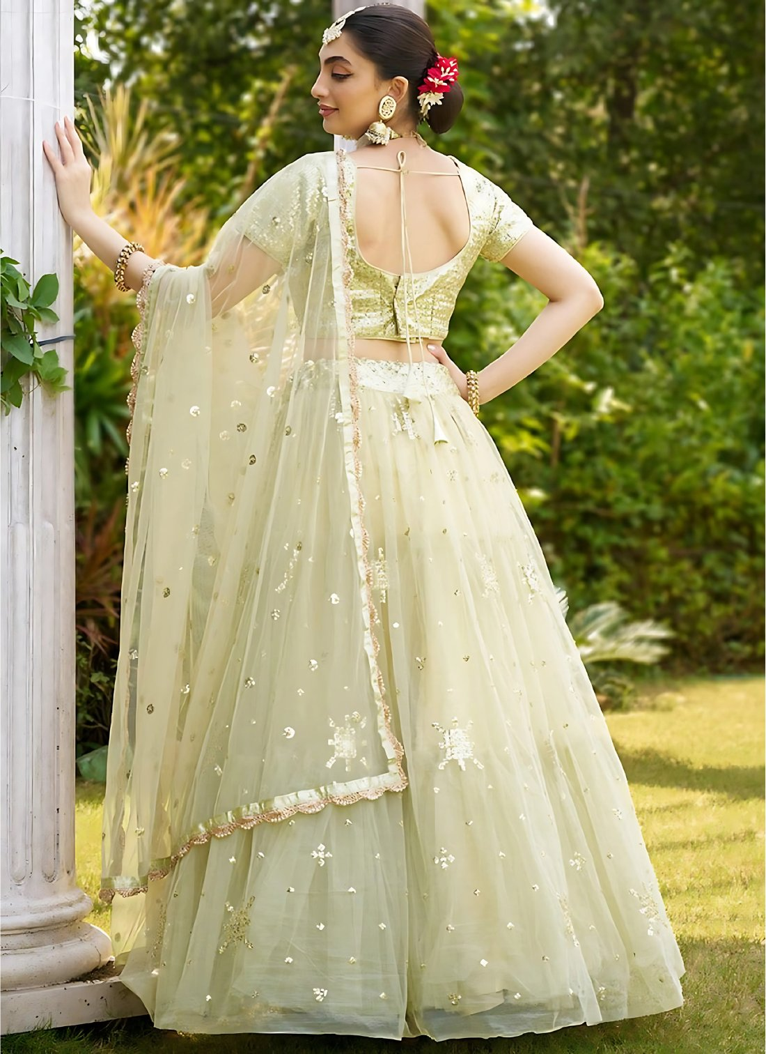 Lehenga Mart Designer Wedding Lehenga Choli For Women - Pista - Distacart