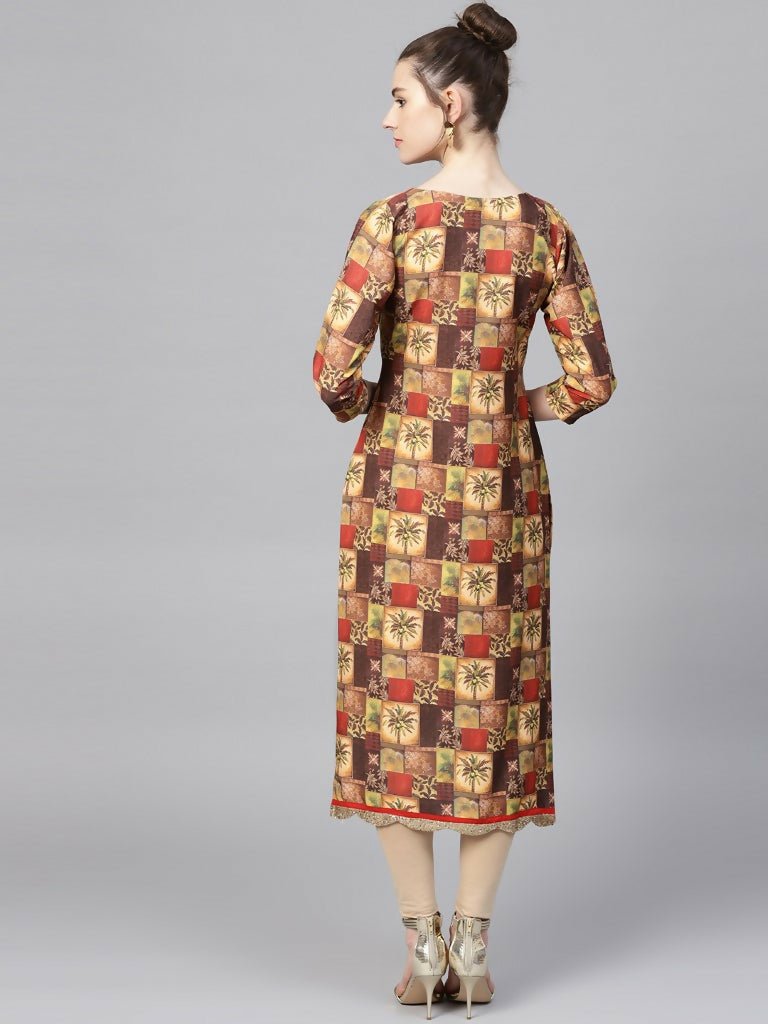 Ahalyaa Women's Traditional wear Kurta - Multi Color - Distacart