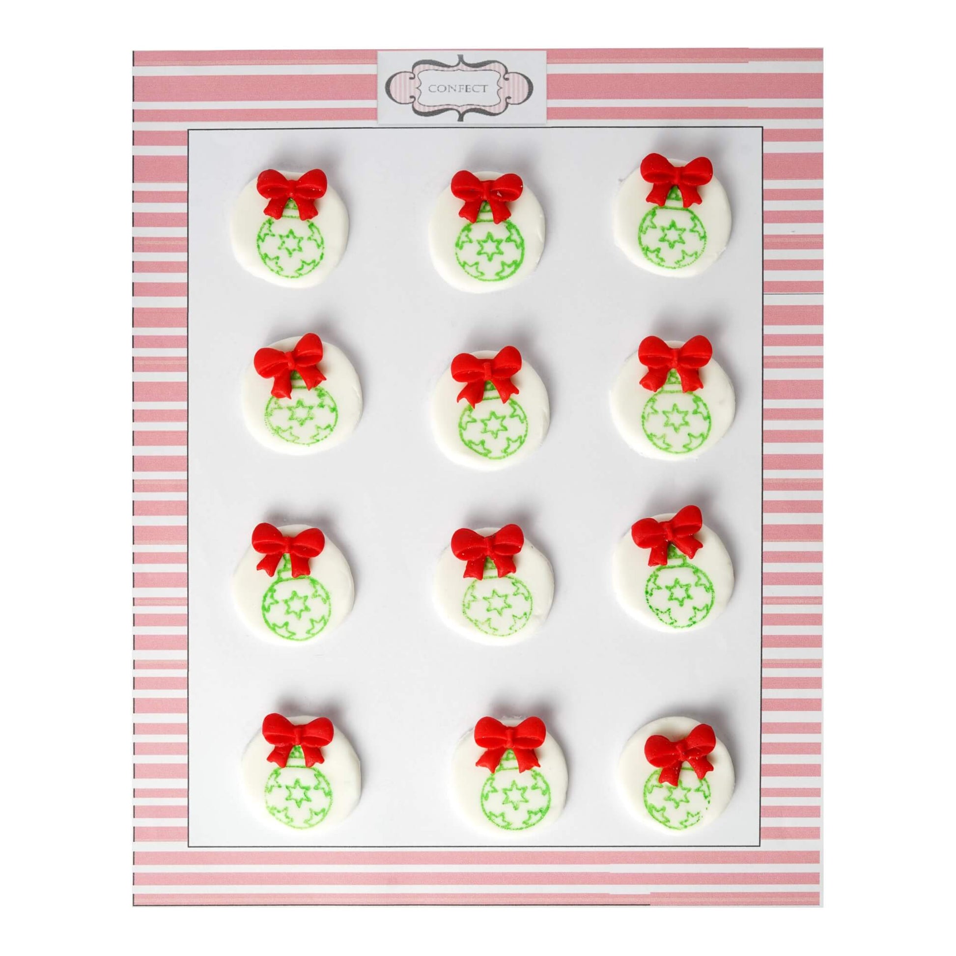 confect christmas bauble green red cc 28 60 gms