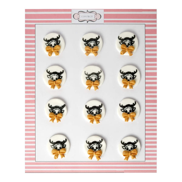 confect christmas reindeer black gold cc 31 60 gms