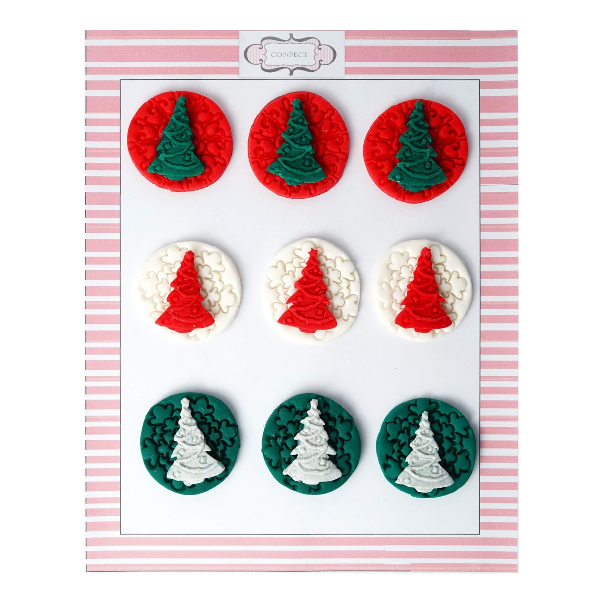 confect christmas tree medallions cc 5 90 gms