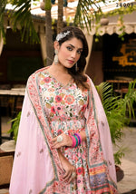 Thumbnail for Wedding Designer Multi Soft Dola Silk Anarkali suit with Dupatta - Sanj - Distacart