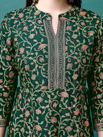 Thumbnail for Floral Printed Rayon Flared Dress Kurta, Multicolor - Hiral Fashion - Distacart
