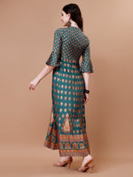 Thumbnail for Rayon Ethnic Motifs Printed Flared Kurta, Multicolor - Hiral Fashion - Distacart