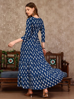 Thumbnail for Embroidered & Printed Flared Rayon Kurta Premium Luxury, Multicolor - Hiral Fashion - Distacart