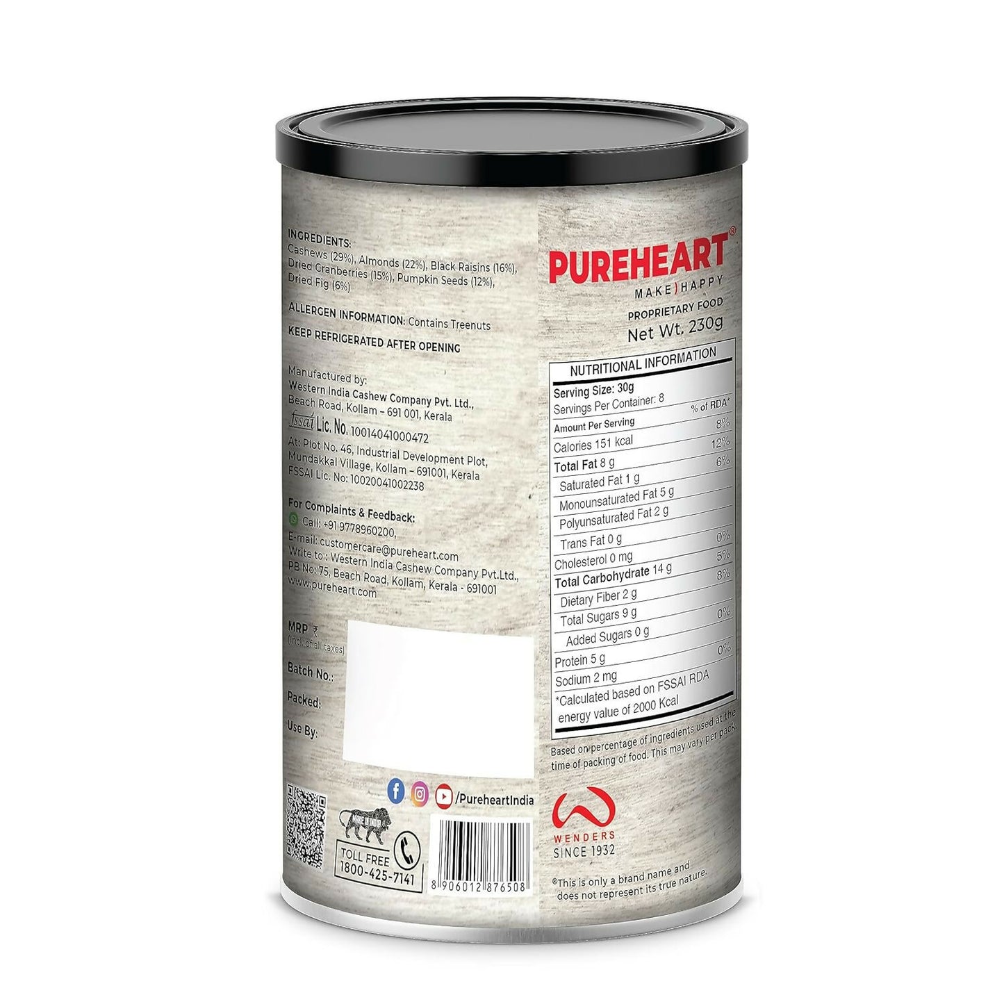 Pureheart Nutmix Fruit & Nuts Dry Fruits - Distacart