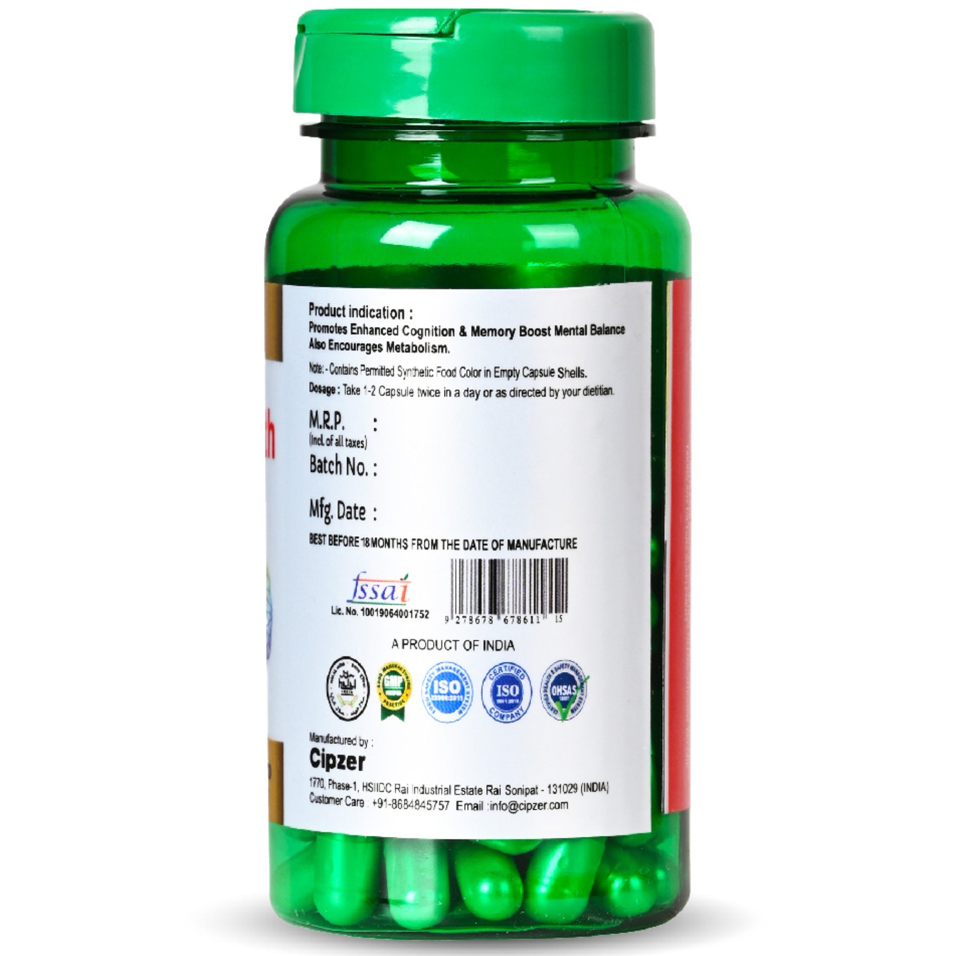 Cipzer Dr. Neuro Health Capsules - Distacart