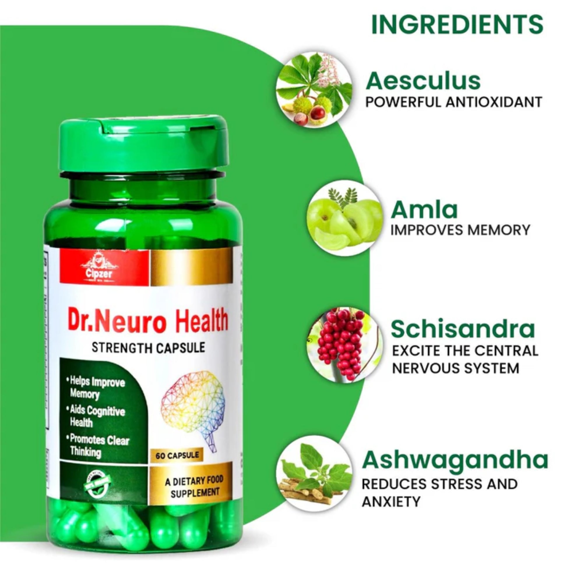 Cipzer Dr. Neuro Health Capsules - Distacart