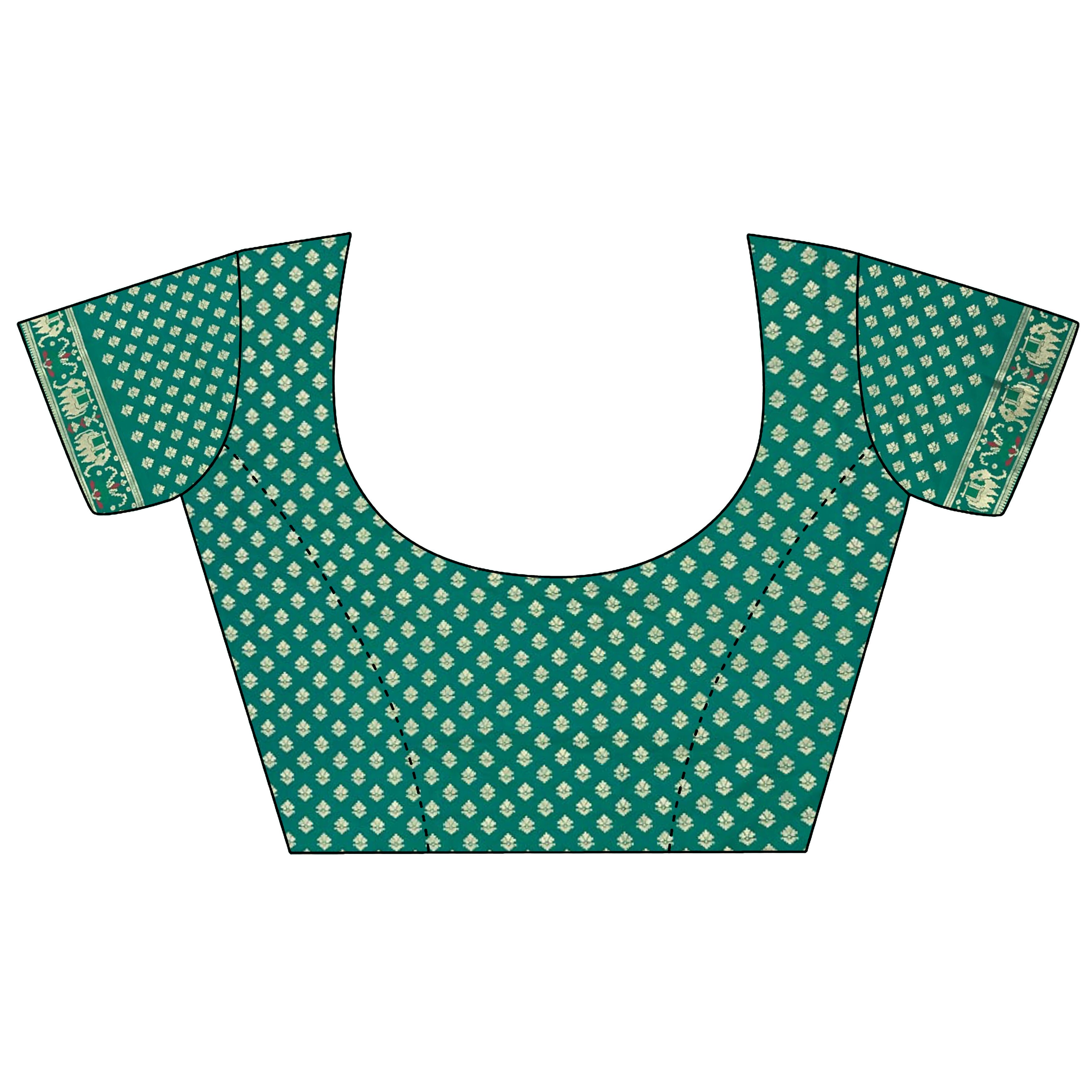 Joban Fashion Sea Green Geometric Pattern Soft Silk Patola Saree - Distacart