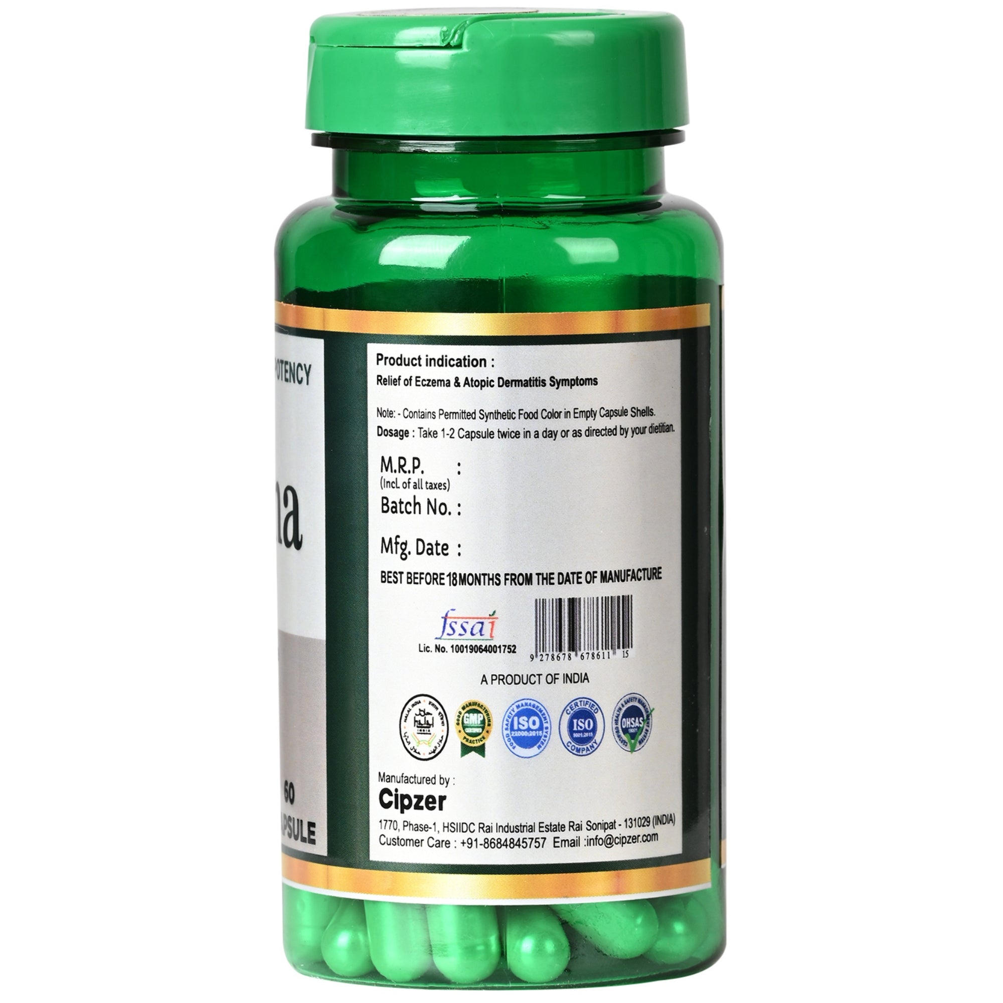 Cipzer Eczema Total Skin Capsules