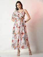 Thumbnail for Myshka Women's White Printed Dress - Distacart
