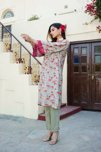 Thumbnail for Vaasva Women Pista Green Muslin Embroidered Kurta & Pant Set - Distacart