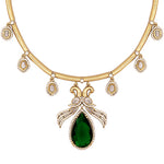 Thumbnail for Nuyug 18K Gold Plated Pear Drop Emerald Edge Necklace Set