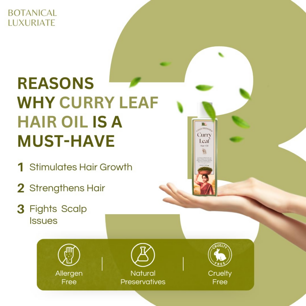 Botanical Luxuriate Cold Pressed Curry Leaf Hair Growth Oil - Dista