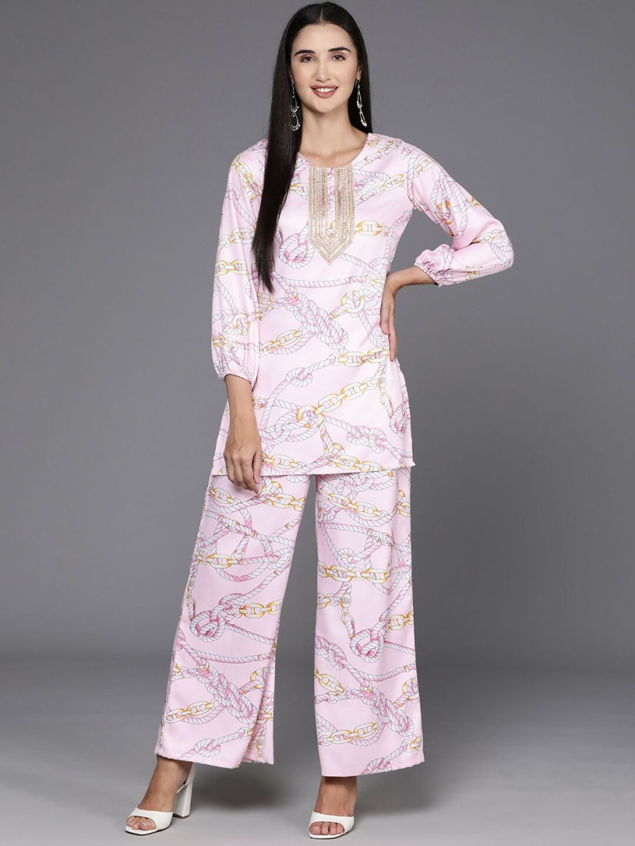 Ahalyaa Women's Traditional Wear Co-ods - Pink - Distacart