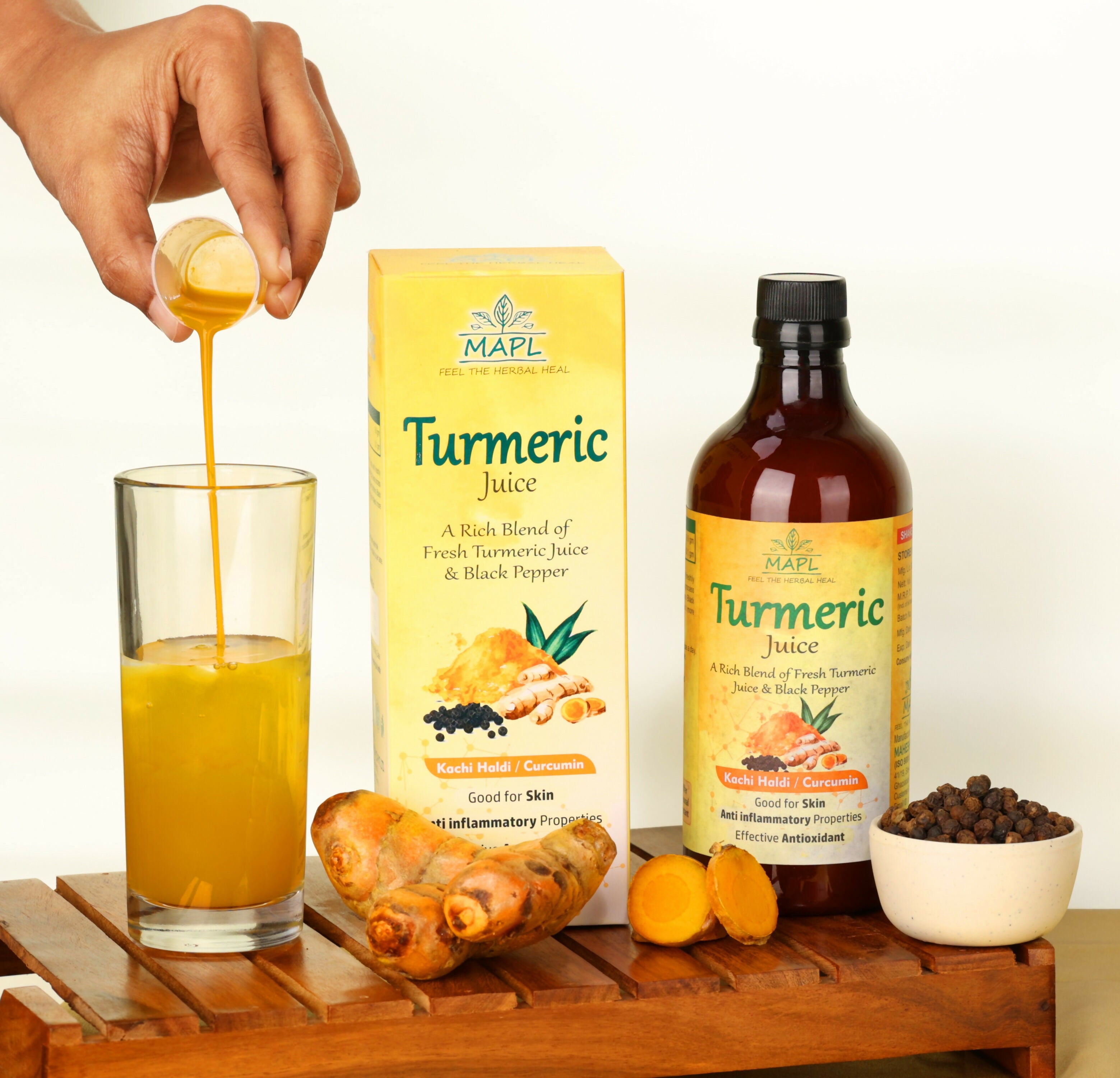 MAPL Cold-Pressed Turmeric & Balck Pepper Juice